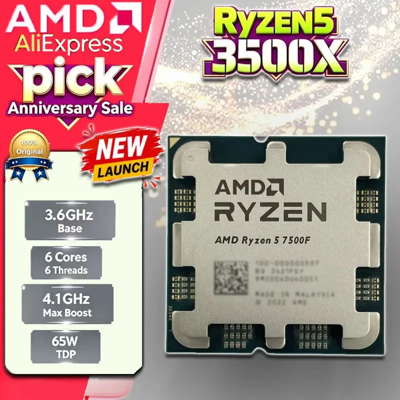 AMD Ryzen 5 3500X Tray Processor 6C6T 3.6GHz 32M L3 Cache 7NM 65W AM4 Gaming Desktop CPU Bulk No Box
AMD Ryzen 5 3500X Tray Processor 6C6T 3.6GHz 32M L3 Cache 7NM 65W AM4 Gaming Desktop CPU Bulk No Box