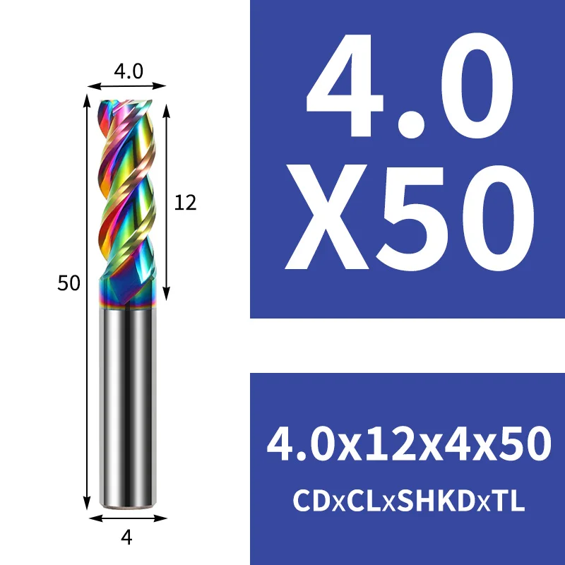 3-flute aluminum milling cutter with DLC-coated teeth; Tungsten carbide end mills; Keyway milling cutters; Engraving cutters
3-flute aluminum milling cutter with DLC-coated teeth; Tungsten carbide end mills; Keyway milling cutters; Engraving cutters