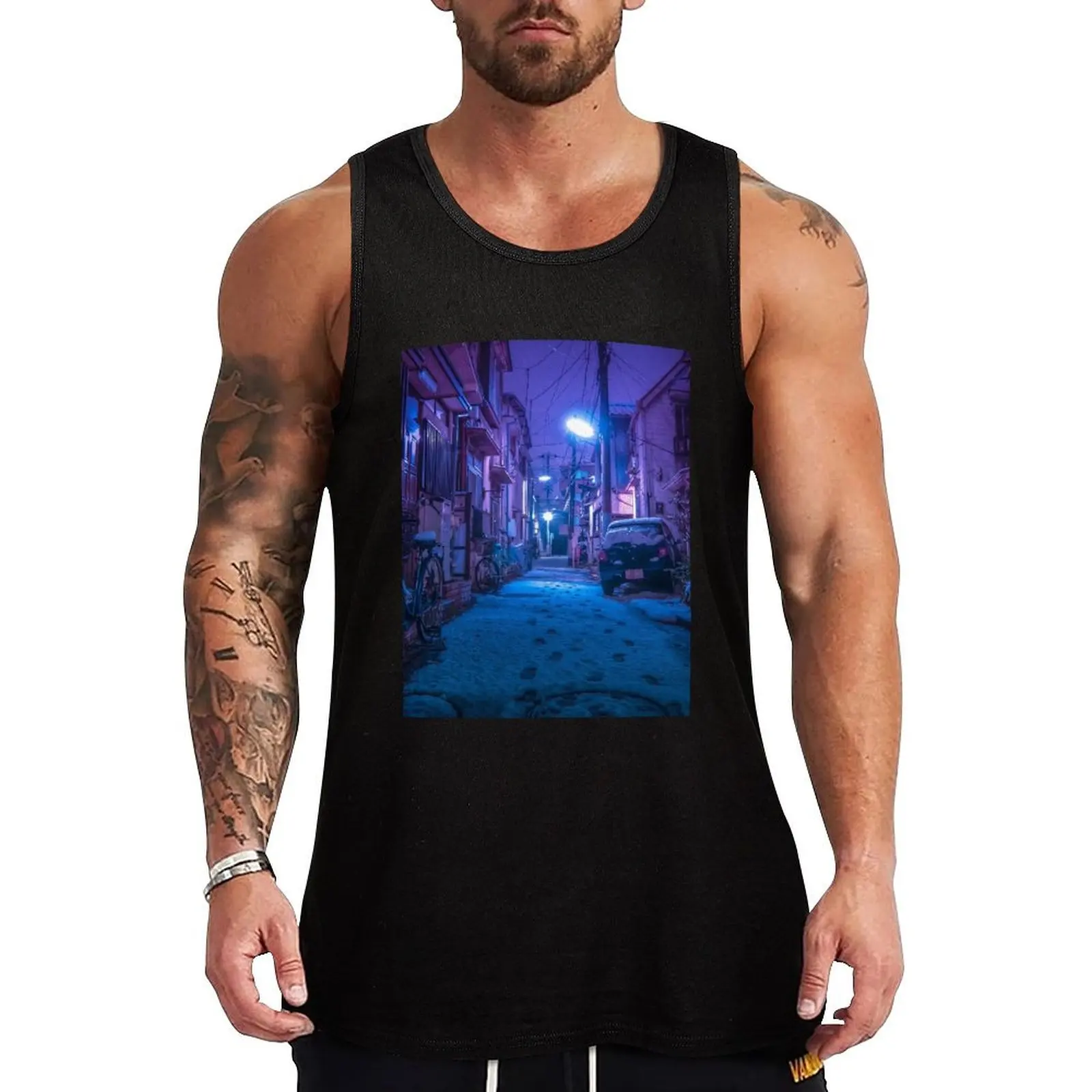 Snow covered Japanese street Tank Top gym Men's t-shirts Men's clothing brands Gym t-shirt man
Snow covered Japanese street Tank Top gym Men's t-shirts Men's clothing brands Gym t-shirt man