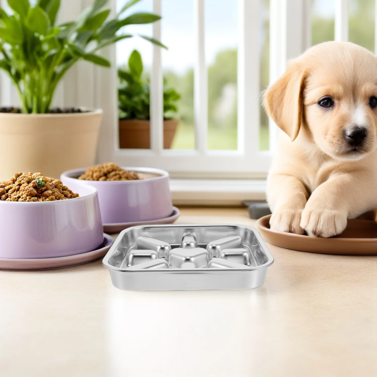 Dog Slow Eat Bowl 1 Portion Controlled Feeder for Overeating Anxiety Reduction Fun Interactive Design for Puppies Adults
Dog Slow Eat Bowl 1 Portion Controlled Feeder for Overeating Anxiety Reduction Fun Interactive Design for Puppies Adults