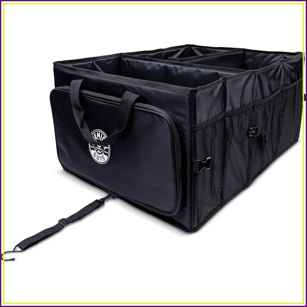 Large Car Trunk Organizer 25x18x11.5" - Collapsible Storage for Detailing Supplies, Groceries & More
Large Car Trunk Organizer 25x18x11.5" - Collapsible Storage for Detailing Supplies, Groceries & More
