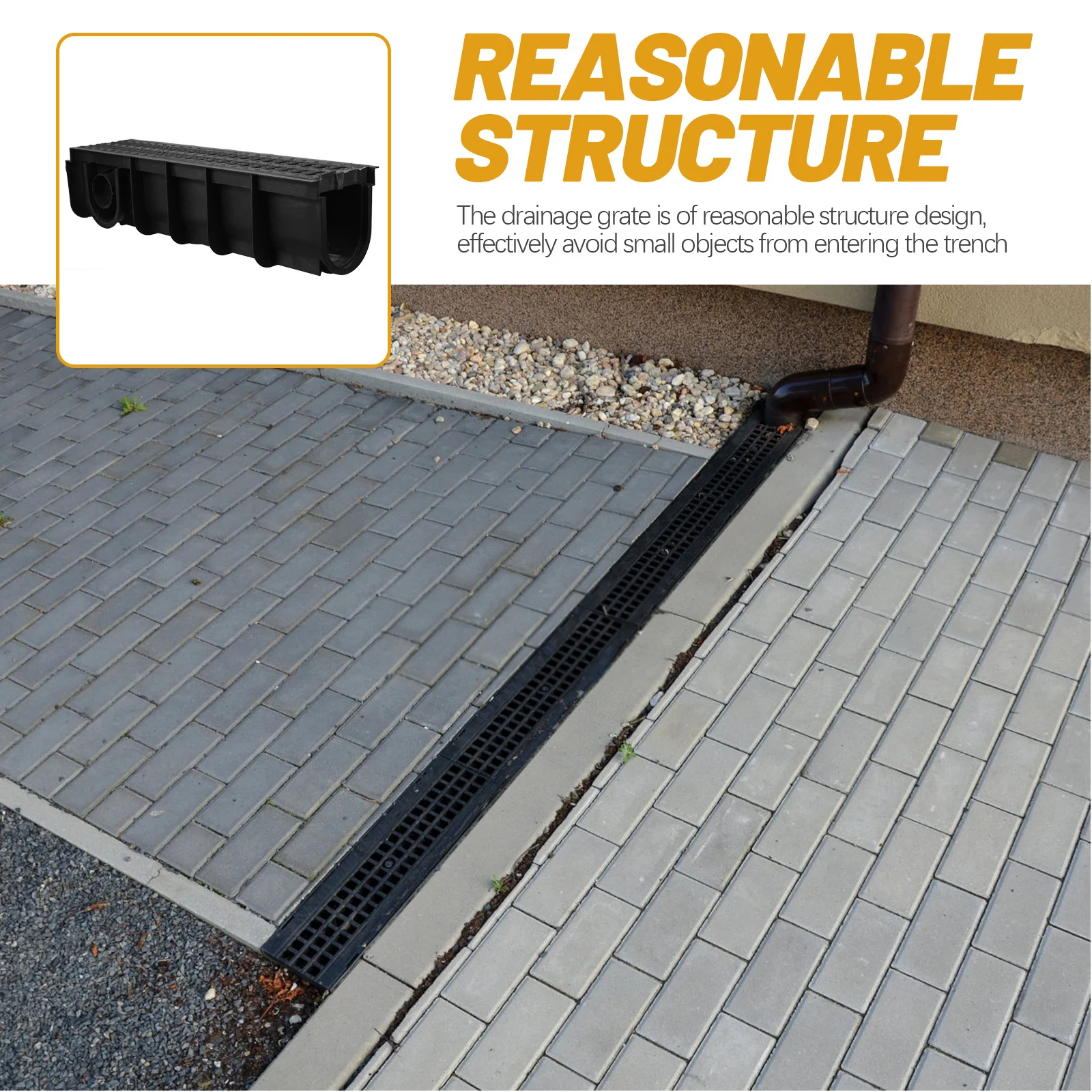 20.44x4.91 Inch U-Shaped Hdpe Trench Drain Resin Plastic Grate Drainage Channel for Patio Garage Driveway Outdoor
20.44x4.91 Inch U-Shaped Hdpe Trench Drain Resin Plastic Grate Drainage Channel for Patio Garage Driveway Outdoor