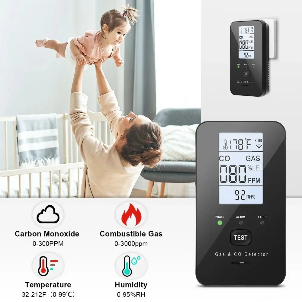 4-in-1 Design Methane Detector Visual Signals Compact Device Gas Leak Alarm Audible Signals Stable Performance
4-in-1 Design Methane Detector Visual Signals Compact Device Gas Leak Alarm Audible Signals Stable Performance