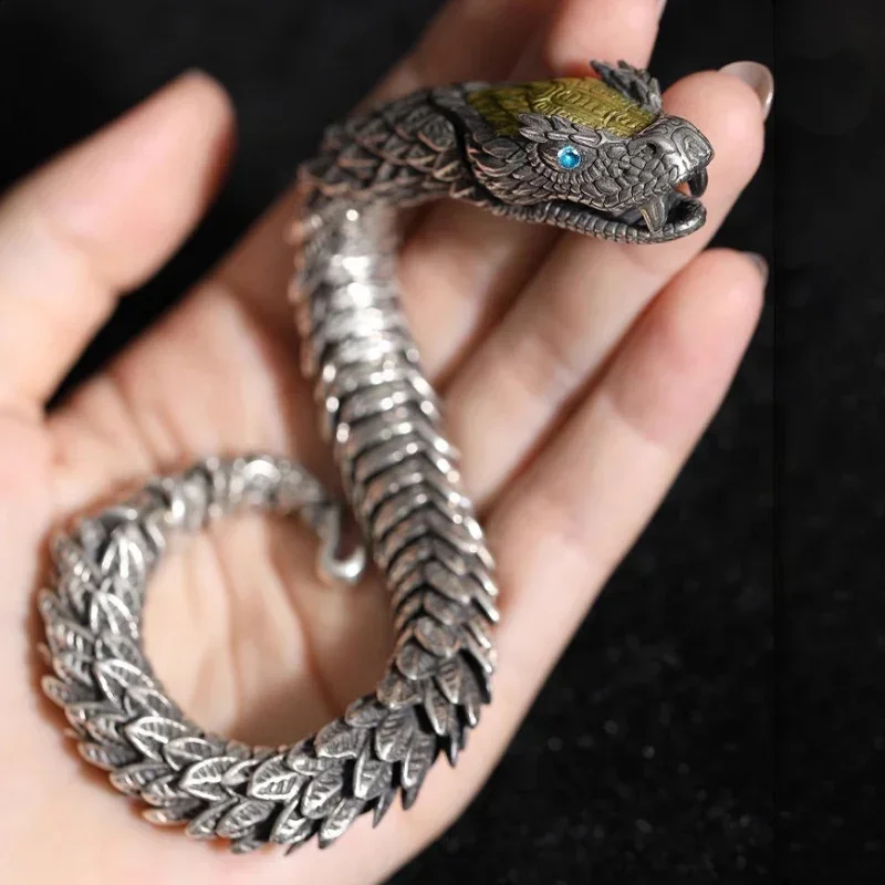 Unique Craftsmanship 925 Silver Luxury Bracelet for Men Original Design High Quality Hip Hop Style Snake Bangles Jewelry
Unique Craftsmanship 925 Silver Luxury Bracelet for Men Original Design High Quality Hip Hop Style Snake Bangles Jewelry