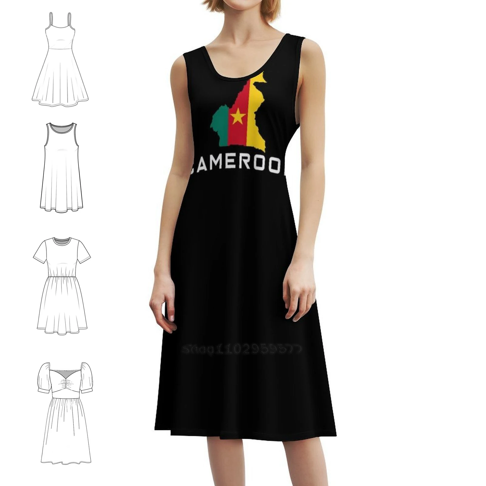 Cameroon Country Flag Gift Design Bohemian Sleeveless Dress For Women Print Beach Party Dresses Cameroon Africa Flag Kenya
Cameroon Country Flag Gift Design Bohemian Sleeveless Dress For Women Print Beach Party Dresses Cameroon Africa Flag Kenya