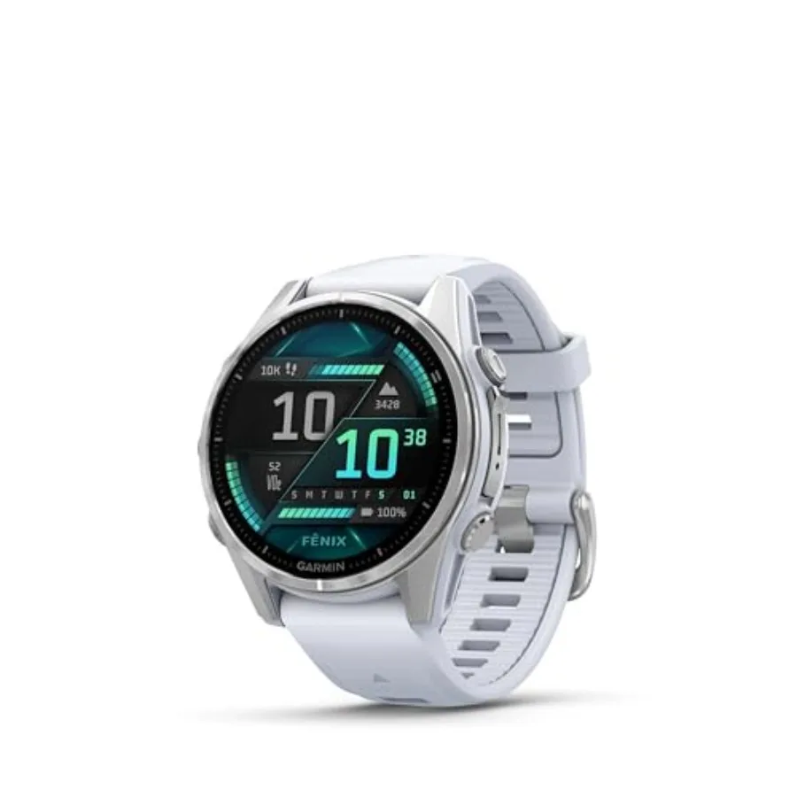 Смарт-часы Fenix 8 43 мм AMOLED Premium Multisport GPS с длительным временем автономной работы, водонепроницаемостью для дайвинга и встроенным светодиодным фонариком, серебристые
Смарт-часы Fenix 8 43 мм AMOLED Premium Multisport GPS с длительным временем автономной работы, водонепроницаемостью для дайвинга и встроенным светодиодным фонариком, серебристые