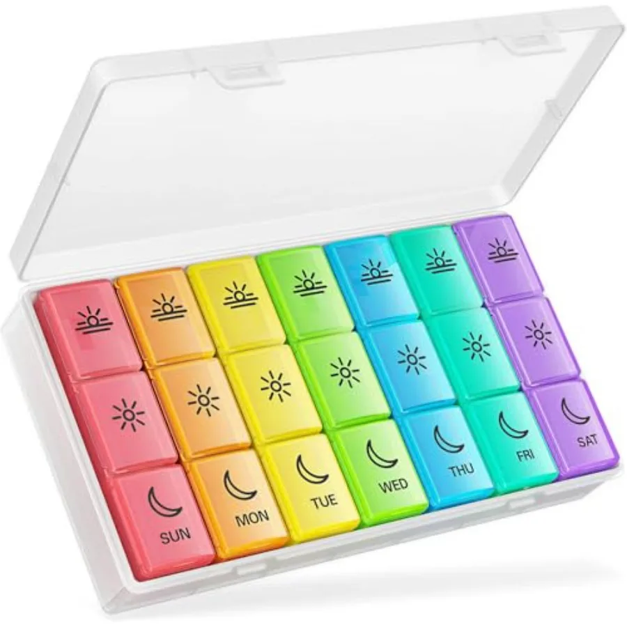 BUG ULL Pill Organizer 3 Times a Day, Weekly Pill Organizer 3 Times a Day, 7 Day Pill s Morning on Evening, Medicine Pill Organ
BUG ULL Pill Organizer 3 Times a Day, Weekly Pill Organizer 3 Times a Day, 7 Day Pill s Morning on Evening, Medicine Pill Organ