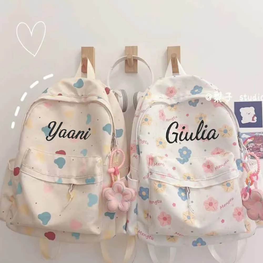 New Cute Cartoon Printed Backpack, Korean Embroidered Name Versatile Fashion Backpack, Personalized Custom Outdoor Travel Gift
New Cute Cartoon Printed Backpack, Korean Embroidered Name Versatile Fashion Backpack, Personalized Custom Outdoor Travel Gift