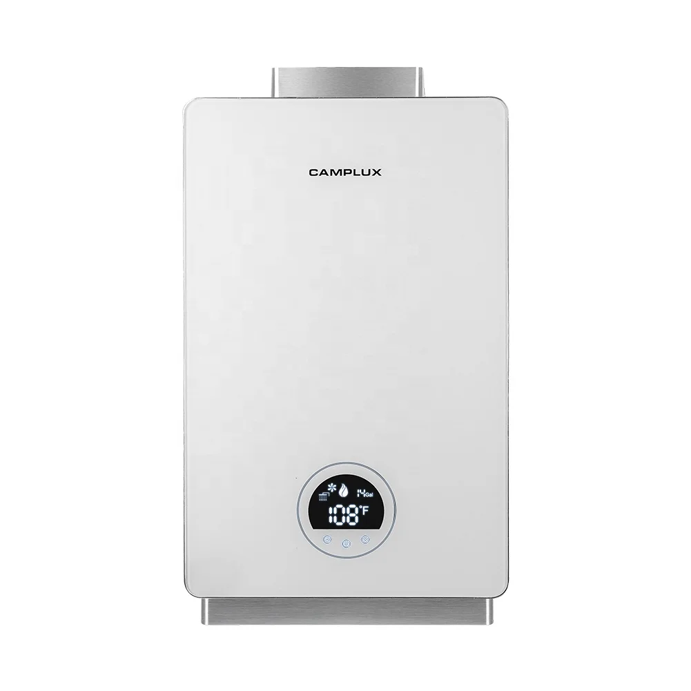 CAMPLUX Propane Gas Tankless Water Heater 3.18 GPM, 82,000 BTU Instant Gas Propane Hot Water Heater With Glass Panel White
CAMPLUX Propane Gas Tankless Water Heater 3.18 GPM, 82,000 BTU Instant Gas Propane Hot Water Heater With Glass Panel White