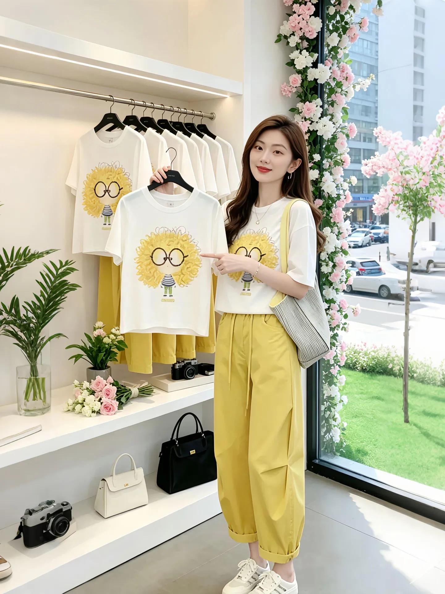 Summer Casual Printed Short Sleeve Women's Two-Piece Set Slimming Sporty Versatile High Waist Pants Breathable Comfortable
Summer Casual Printed Short Sleeve Women's Two-Piece Set Slimming Sporty Versatile High Waist Pants Breathable Comfortable