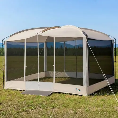 Magnetic Screen House Tent 13x9ft Screen Room Mesh Gazebos w/ 2 Magnetic Doors, Included Projection Screen, Camping
Magnetic Screen House Tent 13x9ft Screen Room Mesh Gazebos w/ 2 Magnetic Doors, Included Projection Screen, Camping
