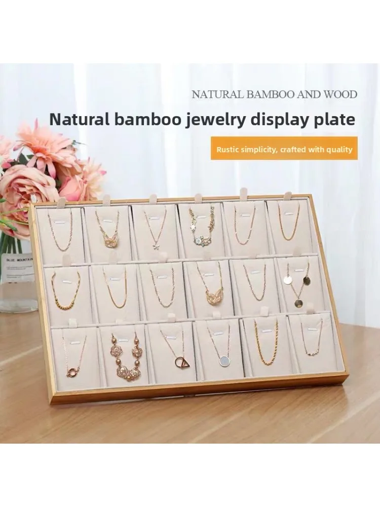 New Bamboo and Wood Jewelry Plate Necklace Pendant Display Plate Bracelet Jade Jewelry Jewelry Storage Box Jewelry Rack
New Bamboo and Wood Jewelry Plate Necklace Pendant Display Plate Bracelet Jade Jewelry Jewelry Storage Box Jewelry Rack