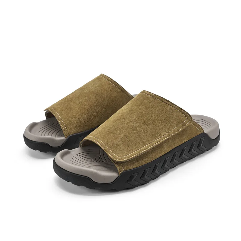 Men's Adjustable Can Open Slides Suede Leather Open-Toe Casual Sandals Non-slip Outdoor Beach Slippers for Summer Daily Wear
Men's Adjustable Can Open Slides Suede Leather Open-Toe Casual Sandals Non-slip Outdoor Beach Slippers for Summer Daily Wear