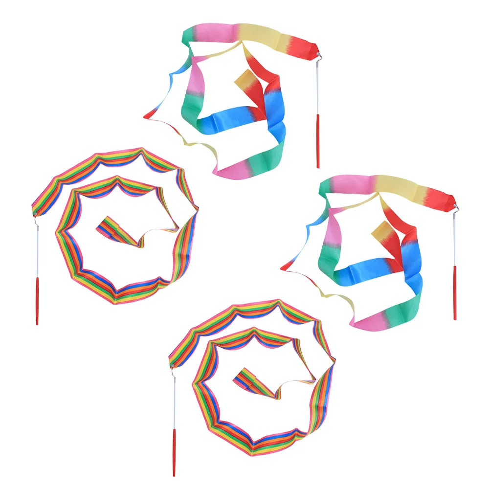 4pcs 2M Artistic Gymnastics Ribbon Colorful Rhythmic Ribbon For Kids Equipment Chinese Oriental Dance Circus
4pcs 2M Artistic Gymnastics Ribbon Colorful Rhythmic Ribbon For Kids Equipment Chinese Oriental Dance Circus