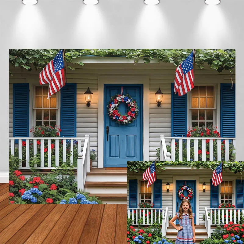 LS Independence Day Photography Background White House Flag Wreath Blue Door Decor Adult Kids Portrait Photo Backdrop Studio
LS Independence Day Photography Background White House Flag Wreath Blue Door Decor Adult Kids Portrait Photo Backdrop Studio