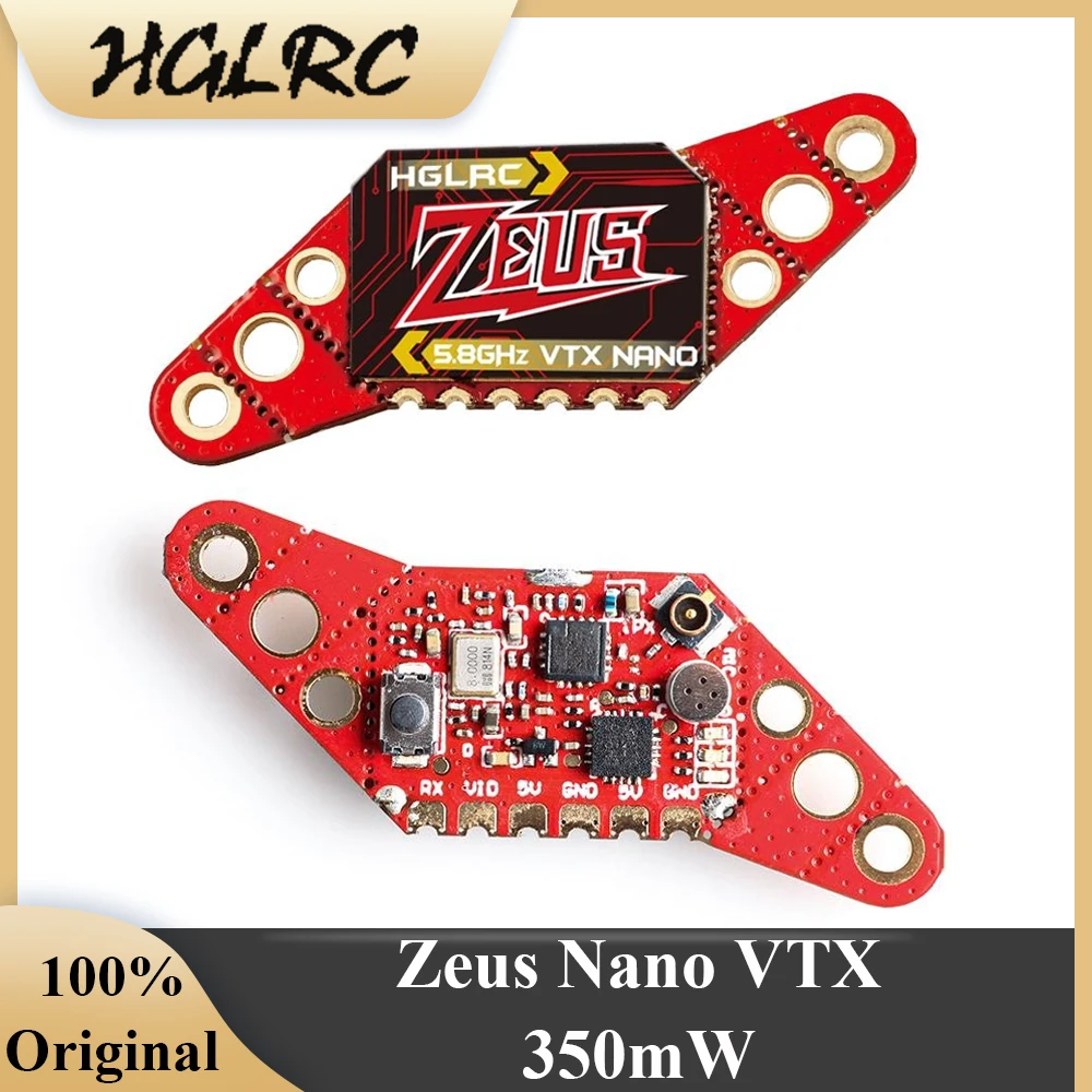 HGLRC Zeus Nano VTX 350mW 5.8GHz 40CH Built-in Microphone 16/20/25.5mm Hole For RC FPV Racing Drone Airplanes
HGLRC Zeus Nano VTX 350mW 5.8GHz 40CH Built-in Microphone 16/20/25.5mm Hole For RC FPV Racing Drone Airplanes