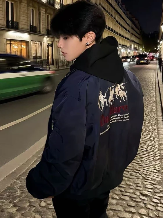 American High Street Retro Embroidered Collar Pilot Jaet Loose Men's Baseball Sle Coupling Outerwear Youth Polyester Fiber
American High Street Retro Embroidered Collar Pilot Jaet Loose Men's Baseball Sle Coupling Outerwear Youth Polyester Fiber