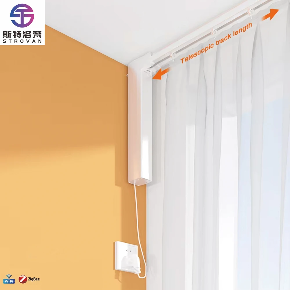STLF Factory Price Alexa Smart Motorized Curtain Track System With Motor Tuya Electric Curtain Rail Scalable
STLF Factory Price Alexa Smart Motorized Curtain Track System With Motor Tuya Electric Curtain Rail Scalable