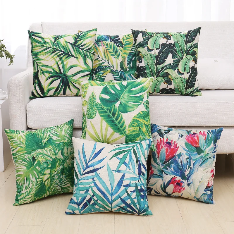 Green plants and flowers cotton and linen pillows customized linen car pillows sofa pillowcases home decor
Green plants and flowers cotton and linen pillows customized linen car pillows sofa pillowcases home decor