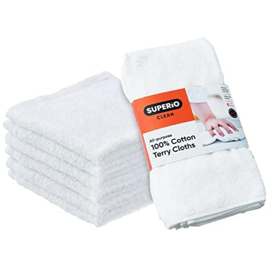 Terry Cloth Rags Washcloths 100% Cotton"Cleaning Cloths, Kitchen Towels, Facial Washcloth, Spa Cloths, Hand Towel, Small Lint F
Terry Cloth Rags Washcloths 100% Cotton"Cleaning Cloths, Kitchen Towels, Facial Washcloth, Spa Cloths, Hand Towel, Small Lint F