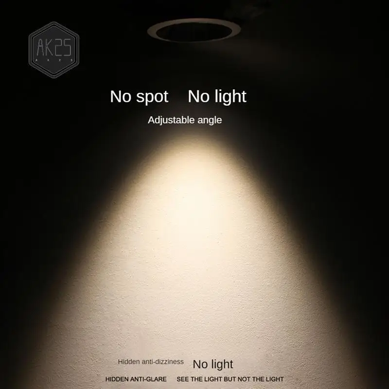 AK25-Anti-Glare Led Reflector Spotlight Narrow Embedded Ultra-Thin 12W Led COB Downlight For Dining Corridor Room Lighting B
AK25-Anti-Glare Led Reflector Spotlight Narrow Embedded Ultra-Thin 12W Led COB Downlight For Dining Corridor Room Lighting B