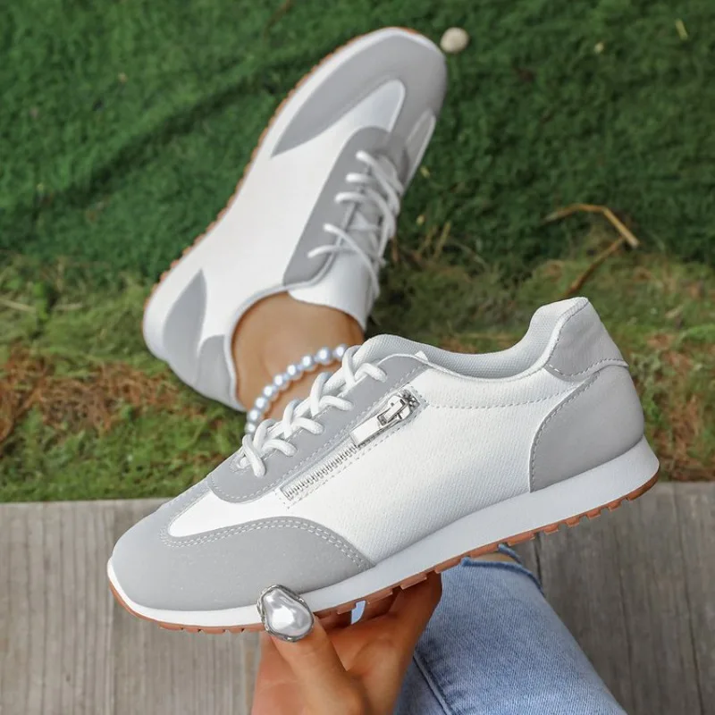 Womens Sneakers Walking Shoes Casual Athletic Trainers Lightweight Comfortable Side Zipper Lace Up Patchwork Fashion Footwear
Womens Sneakers Walking Shoes Casual Athletic Trainers Lightweight Comfortable Side Zipper Lace Up Patchwork Fashion Footwear