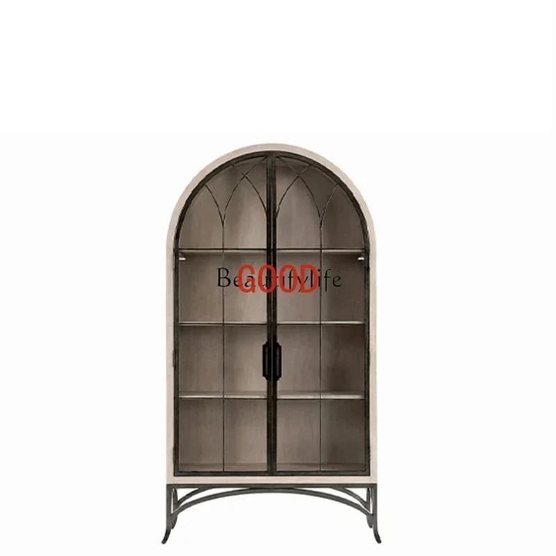 American Light Luxury Solid Wood Bookcase Living Room Open with Glass Door Household Curio Cabinet
American Light Luxury Solid Wood Bookcase Living Room Open with Glass Door Household Curio Cabinet