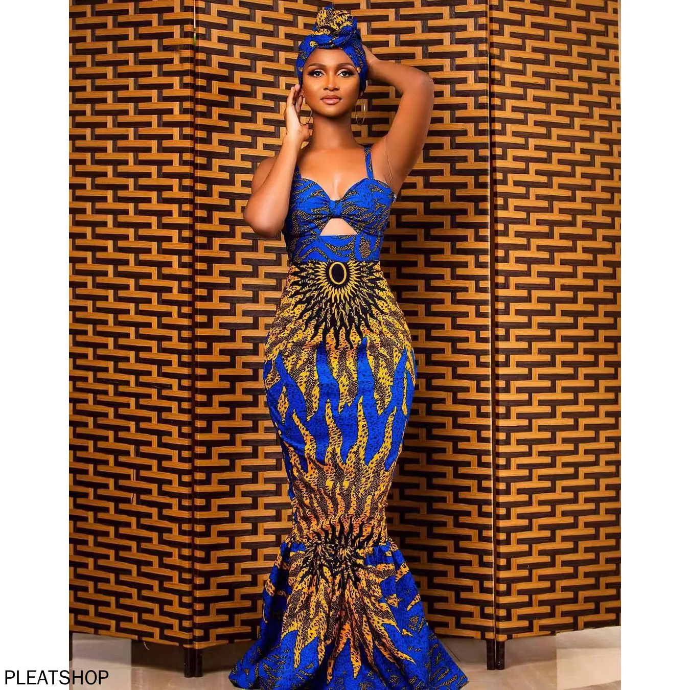 Women's African Fashion Digital Print Dress, Fishtail Suspender, Long Skirt, Popular, European and American, New
Women's African Fashion Digital Print Dress, Fishtail Suspender, Long Skirt, Popular, European and American, New