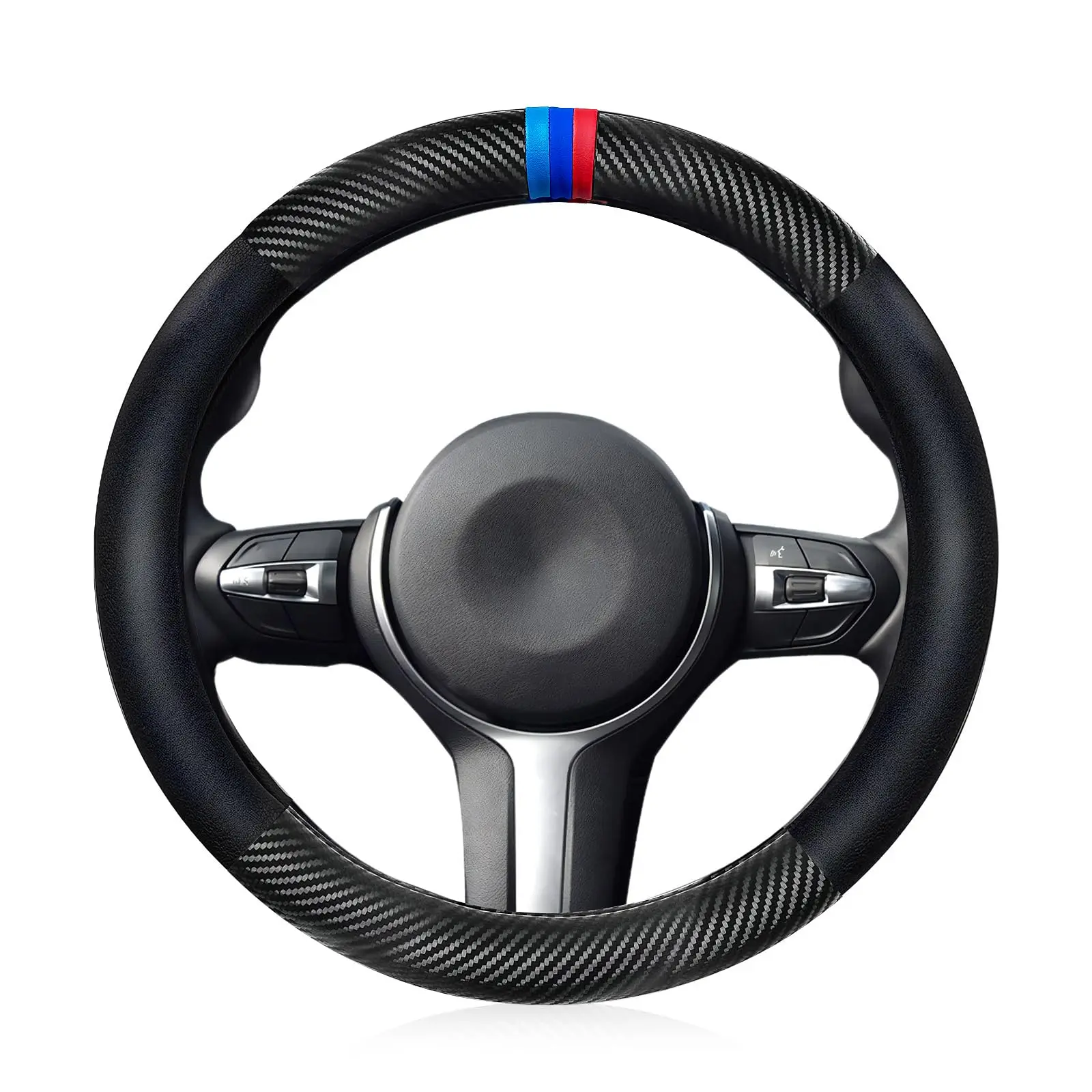 Carbon Fiber Steering Wheel Cover For X1 X3 X5 M Models Premium Leather 14.9 Inch Diameter
Carbon Fiber Steering Wheel Cover For X1 X3 X5 M Models Premium Leather 14.9 Inch Diameter