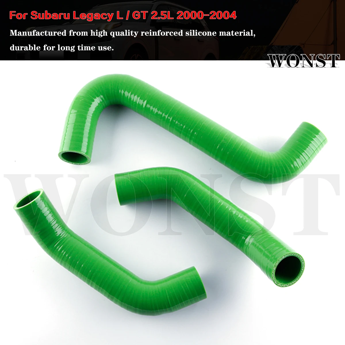 3PCS Silicone Radiator Coolant Hose Kit For 2000-2004 Subaru Legacy L/GT 2.5L EJ25 2001 2002 2003
3PCS Silicone Radiator Coolant Hose Kit For 2000-2004 Subaru Legacy L/GT 2.5L EJ25 2001 2002 2003