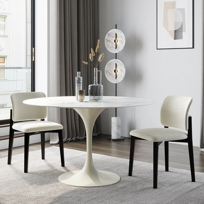 Delifeng rock slab dining table modern simple small apartment household negotiation reception pure white round dining table and
Delifeng rock slab dining table modern simple small apartment household negotiation reception pure white round dining table and