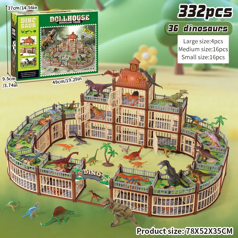 Diy Assembled Dinosaur Park Play Set 332 Pcs 36 Realistic Figures Multi Size Theme Dollhouse Toy For Dinosaur Hobby Enthusiasts
Diy Assembled Dinosaur Park Play Set 332 Pcs 36 Realistic Figures Multi Size Theme Dollhouse Toy For Dinosaur Hobby Enthusiasts