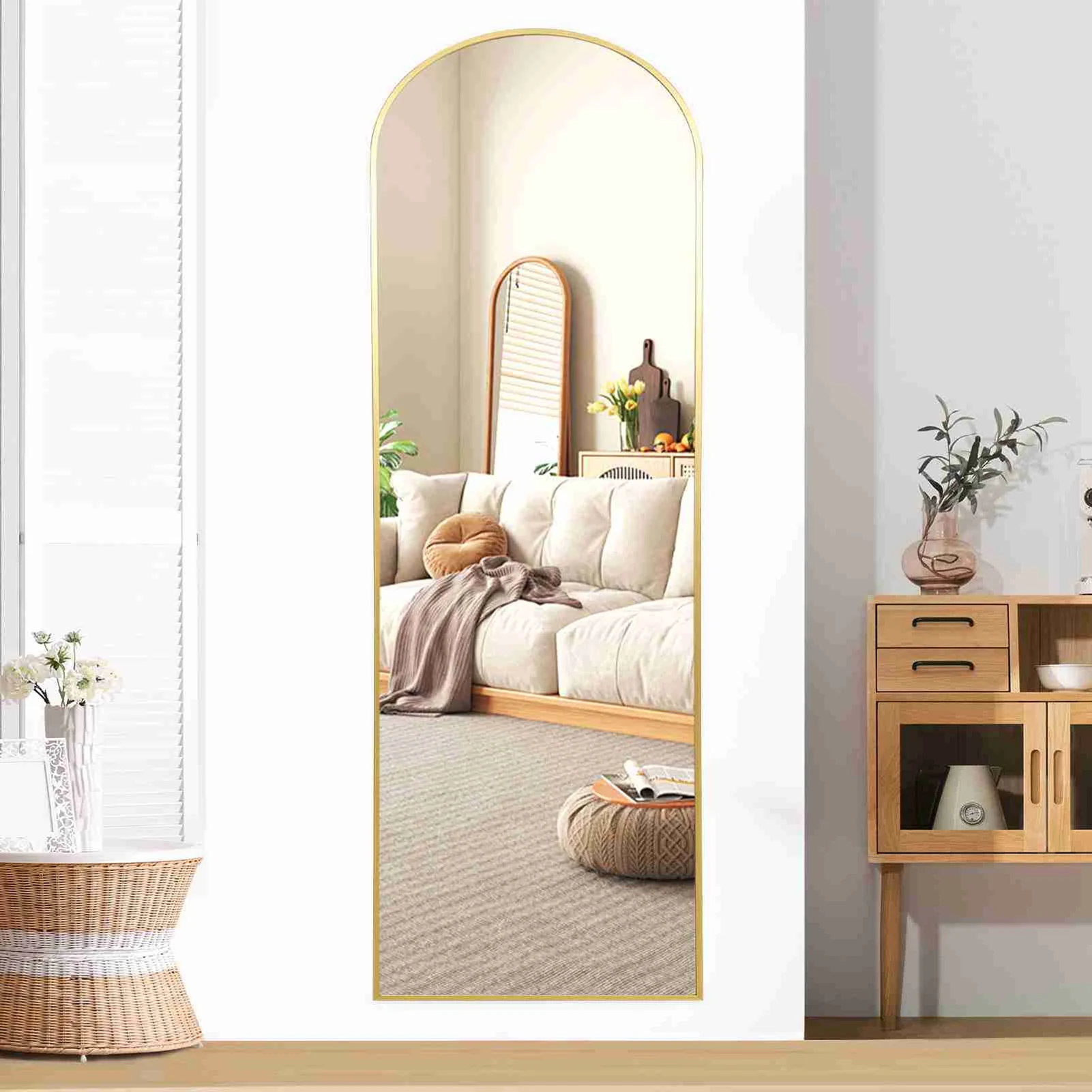 Full Body Mirror Arched Full Mirror Arched Full Length Mirror 59x16in Aluminum Frame Full Body Mirror for Bedroom Dressing Room
Full Body Mirror Arched Full Mirror Arched Full Length Mirror 59x16in Aluminum Frame Full Body Mirror for Bedroom Dressing Room