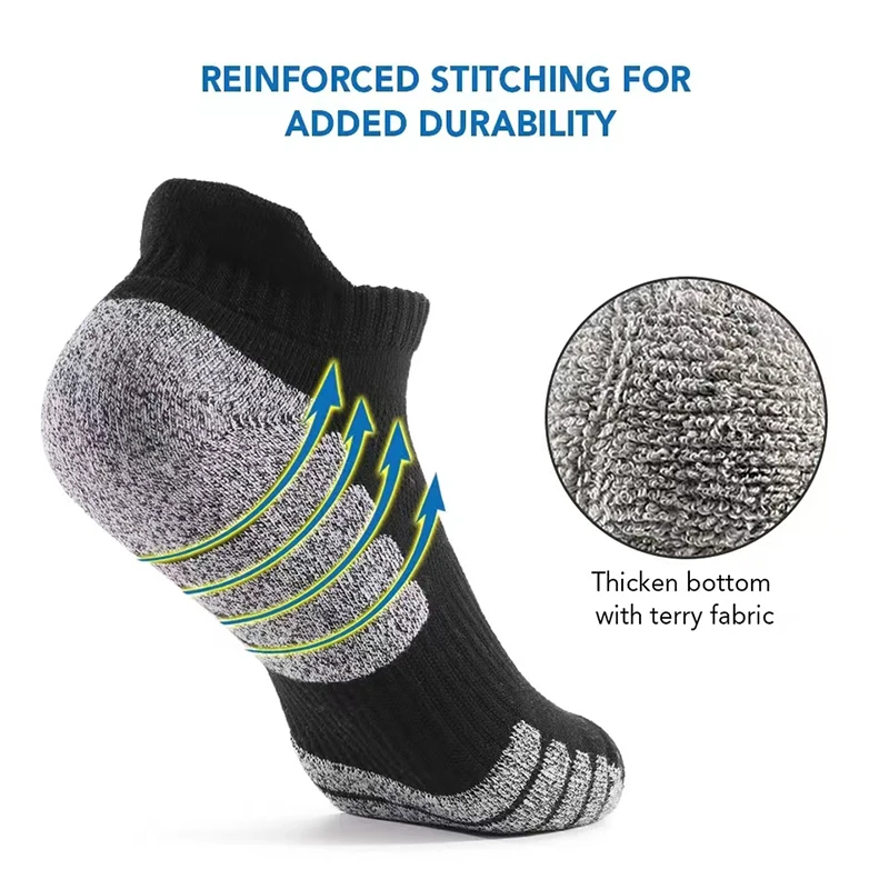 3 Pairs Unisex Towel Bottom Ankle Socks, Professional Breathable Short Sports Socks for Running, Fitness and Outdoor Training
3 Pairs Unisex Towel Bottom Ankle Socks, Professional Breathable Short Sports Socks for Running, Fitness and Outdoor Training