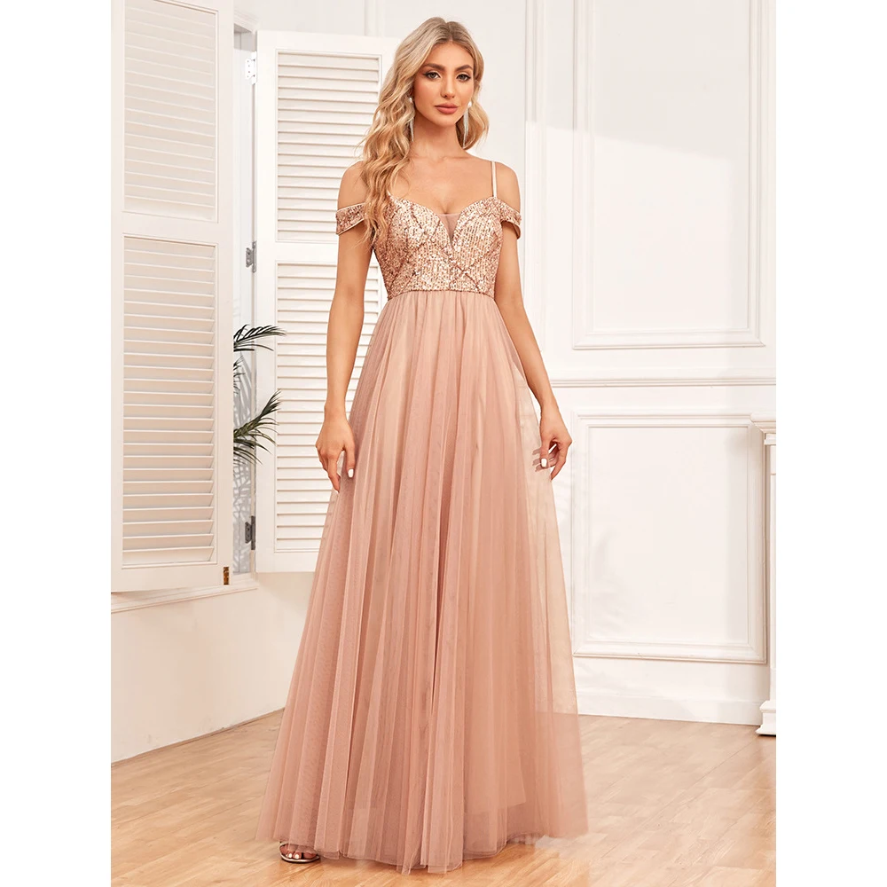 Off Shoulder Slip Evening Dress Women's Sexy V-Neck Patchwork Floor-Length Prom Gowns A-Line Elegant Quinceanera Dresses
Off Shoulder Slip Evening Dress Women's Sexy V-Neck Patchwork Floor-Length Prom Gowns A-Line Elegant Quinceanera Dresses