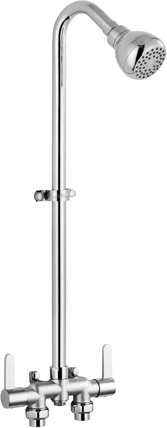 31" Outdoor Shower System with Rotatable Head, Brass Valve, Chrome Finish for Pool and Garden
31" Outdoor Shower System with Rotatable Head, Brass Valve, Chrome Finish for Pool and Garden