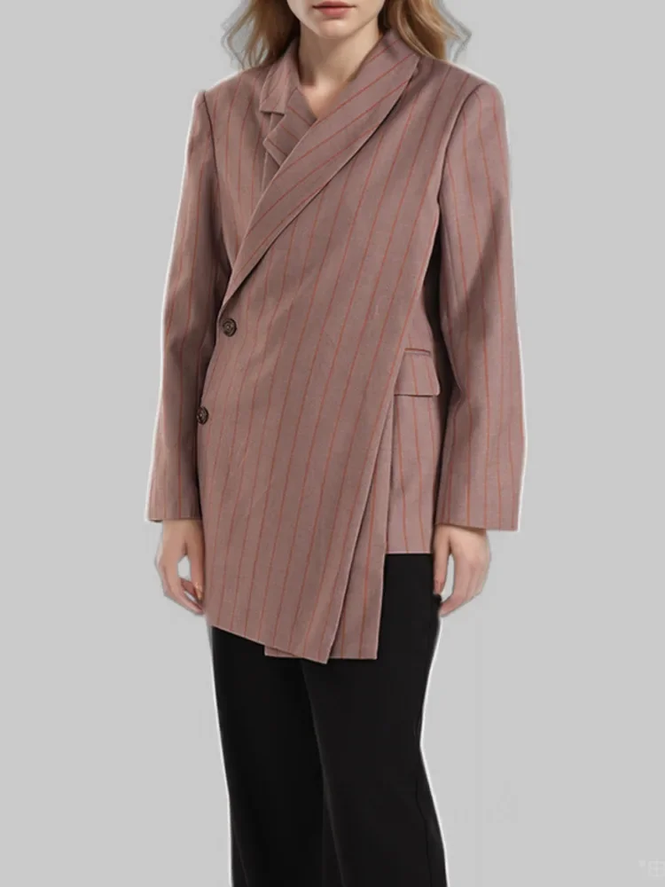 Fashion Women's Stripe Irregular Blazer Notched Collar Single Breasted Pockets Slim Jackets Autumn 2025 New CPDB2020
Fashion Women's Stripe Irregular Blazer Notched Collar Single Breasted Pockets Slim Jackets Autumn 2025 New CPDB2020