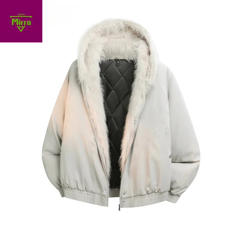 American Style Thick Warm Cotton Jacket Autumn Winter New Men's Fur Collar Hooded Long Sleeved Zipper Cardigan Coat
American Style Thick Warm Cotton Jacket Autumn Winter New Men's Fur Collar Hooded Long Sleeved Zipper Cardigan Coat