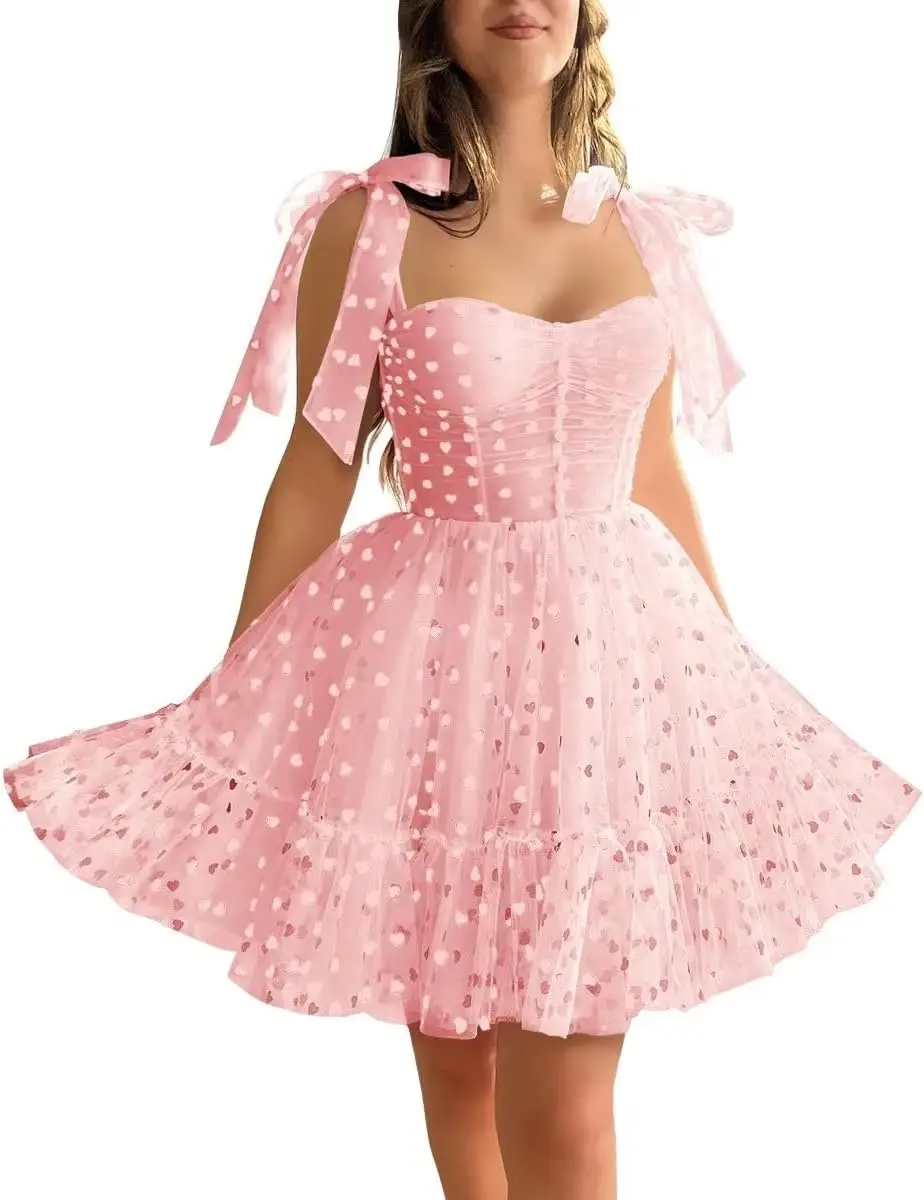 Heart Tulle Homecoming Dresses for Teens 2024 Corset Short A Line Formal Evening Party Gowns with Slit Anove Knee , Mini
Heart Tulle Homecoming Dresses for Teens 2024 Corset Short A Line Formal Evening Party Gowns with Slit Anove Knee , Mini