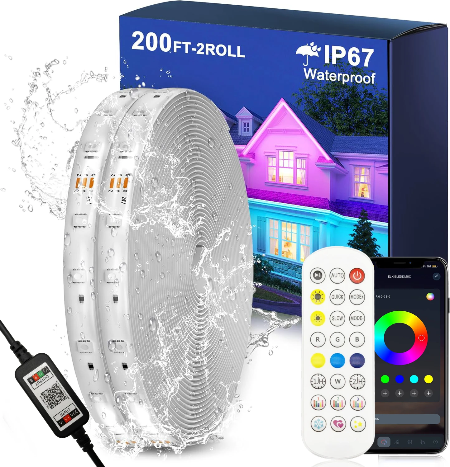 Наружные светодиодные ленты, водонепроницаемые, IP67, 10 м, 30 м, 50 м, RGB, меняющие цвет, рождественский дом, веревочное освещение с пультом дистанционного управления для снаружи
Наружные светодиодные ленты, водонепроницаемые, IP67, 10 м, 30 м, 50 м, RGB, меняющие цвет, рождественский дом, веревочное освещение с пультом дистанционного управления для снаружи