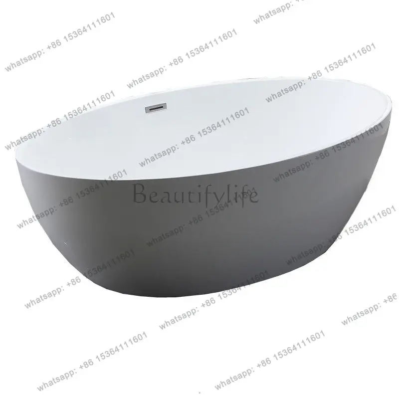 Double thin edge large space independent Japanese oval acrylic bathtub 1.5-1
Double thin edge large space independent Japanese oval acrylic bathtub 1.5-1