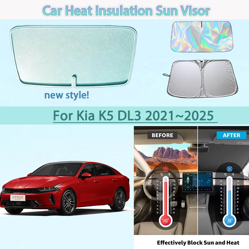 Car Front Windshield Sunshade Heat Insulation Sun Visor Summer Cooling Auto Accessories For Kia K5 DL3 2021~2025 2022 2023 2024
Car Front Windshield Sunshade Heat Insulation Sun Visor Summer Cooling Auto Accessories For Kia K5 DL3 2021~2025 2022 2023 2024