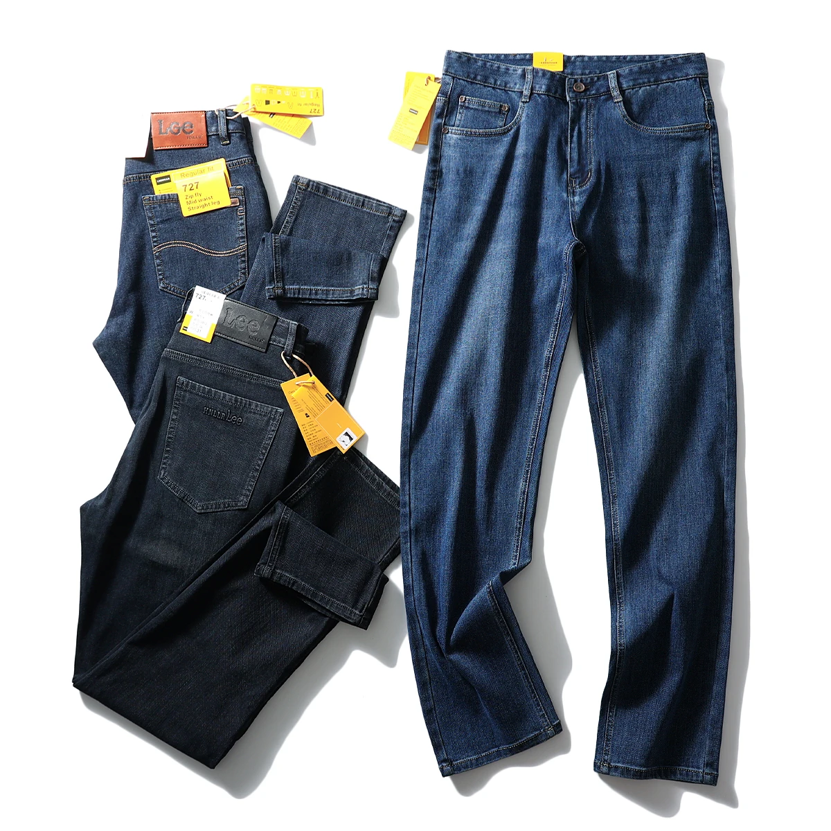 Quali Men's Faion Straight Leg Jeans Good Fit Four Way Stretch Autumn New Sle Youth mid High Waist Long Pants
Quali Men's Faion Straight Leg Jeans Good Fit Four Way Stretch Autumn New Sle Youth mid High Waist Long Pants