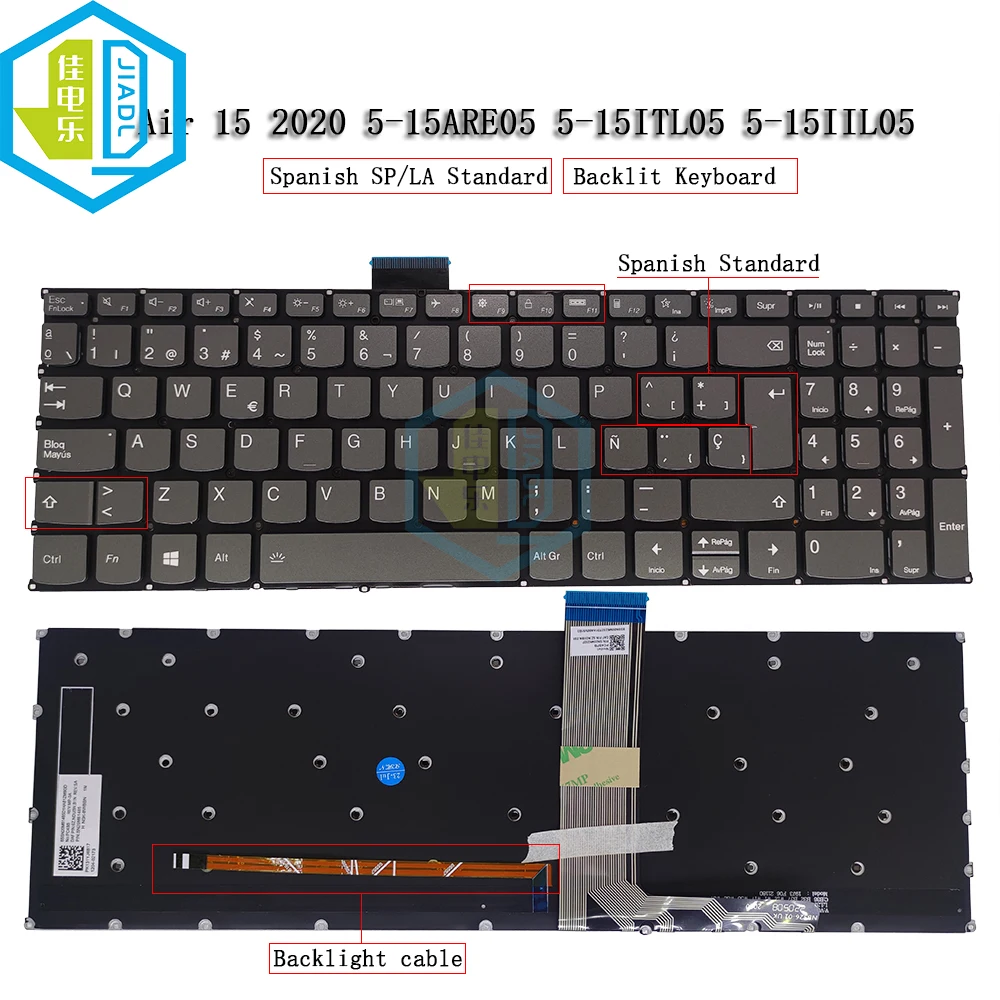 Spain Spanish Keyboard Backlight Keyboards For Lenovo Air 2020 IdeaPad 3-15ADA6 3-15ALC6 3-15ITL6 3-17ALC6 3-17ITL6 5-15ITL05
Spain Spanish Keyboard Backlight Keyboards For Lenovo Air 2020 IdeaPad 3-15ADA6 3-15ALC6 3-15ITL6 3-17ALC6 3-17ITL6 5-15ITL05