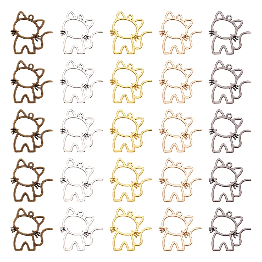 1 Set Cat Hollow Alloy Open Back Bezel Pendants for DIY UV Resin Necklace Earrings Jewelry Handmade Accessories Crafts 27x25mm
1 Set Cat Hollow Alloy Open Back Bezel Pendants for DIY UV Resin Necklace Earrings Jewelry Handmade Accessories Crafts 27x25mm