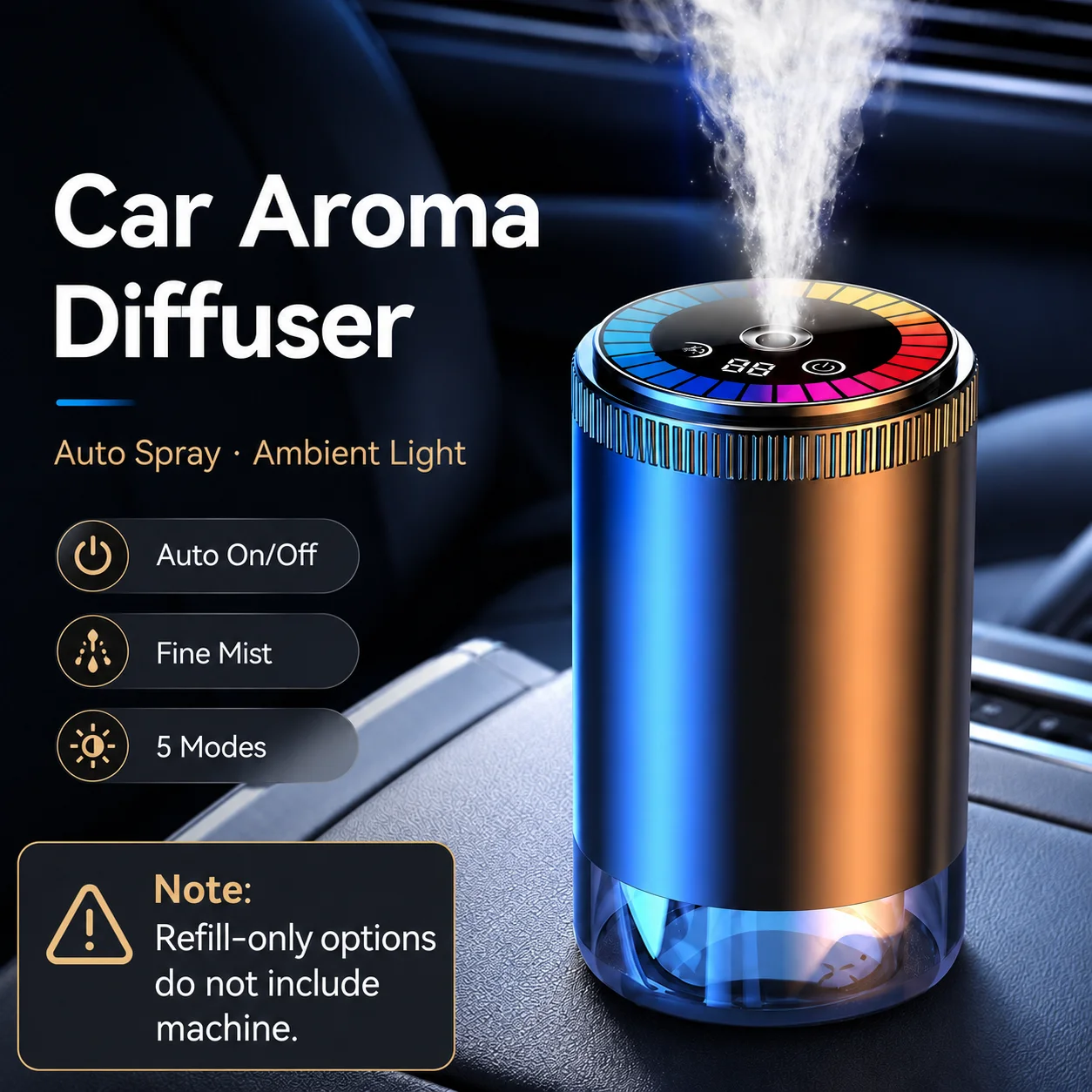 Smart Car Aroma Diffuser Rechargeable Air Freshener Auto On Off 5 Modes Starry Sky Ambient Light USB Car Purifier Humidifier
Smart Car Aroma Diffuser Rechargeable Air Freshener Auto On Off 5 Modes Starry Sky Ambient Light USB Car Purifier Humidifier