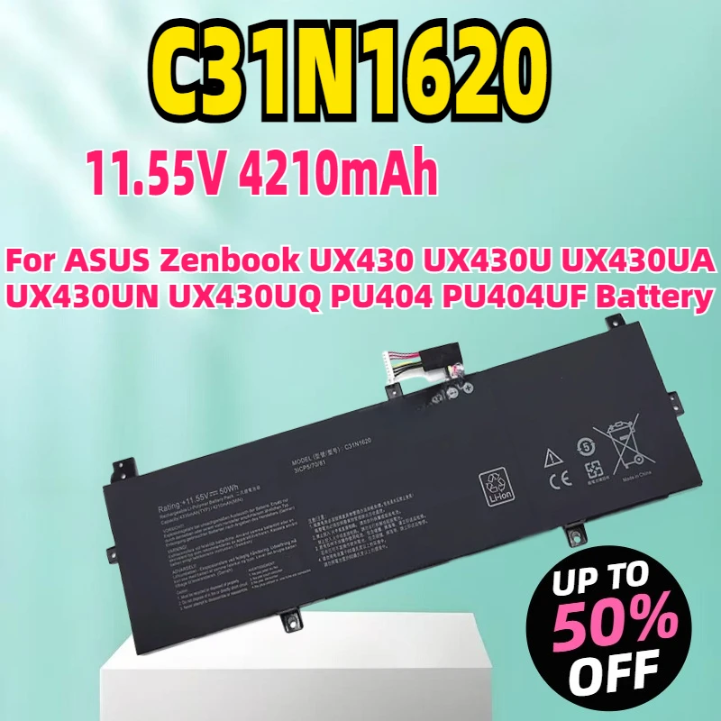 Новый аккумулятор C31N1620 для ASUS Zenbook UX430 UX430U UX430UA UX430UN UX430UQ PU404 PU404UF аккумулятор
Новый аккумулятор C31N1620 для ASUS Zenbook UX430 UX430U UX430UA UX430UN UX430UQ PU404 PU404UF аккумулятор