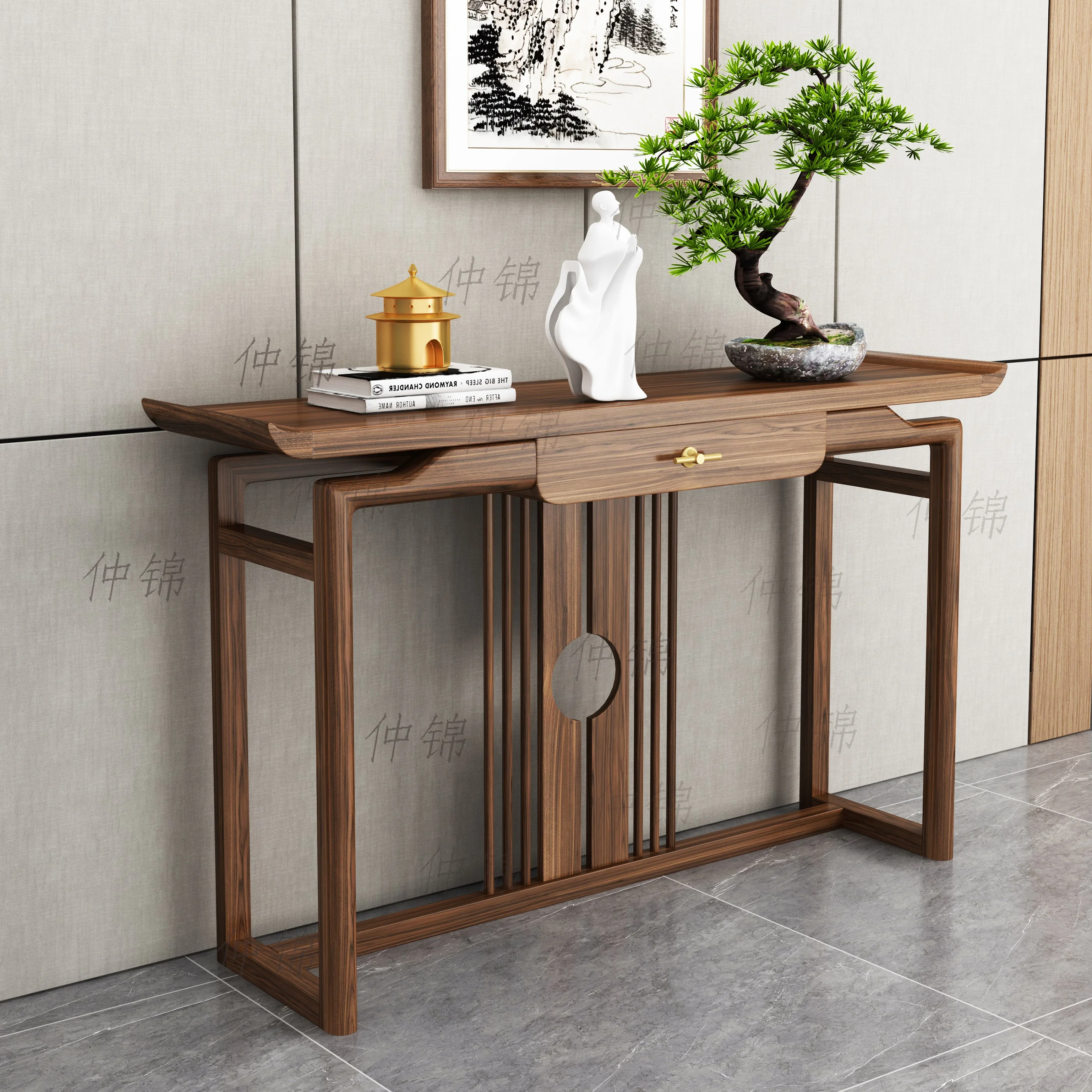 Solid wood entrance table New Chinese style end view platform Entrance cabinet Light luxury
Solid wood entrance table New Chinese style end view platform Entrance cabinet Light luxury