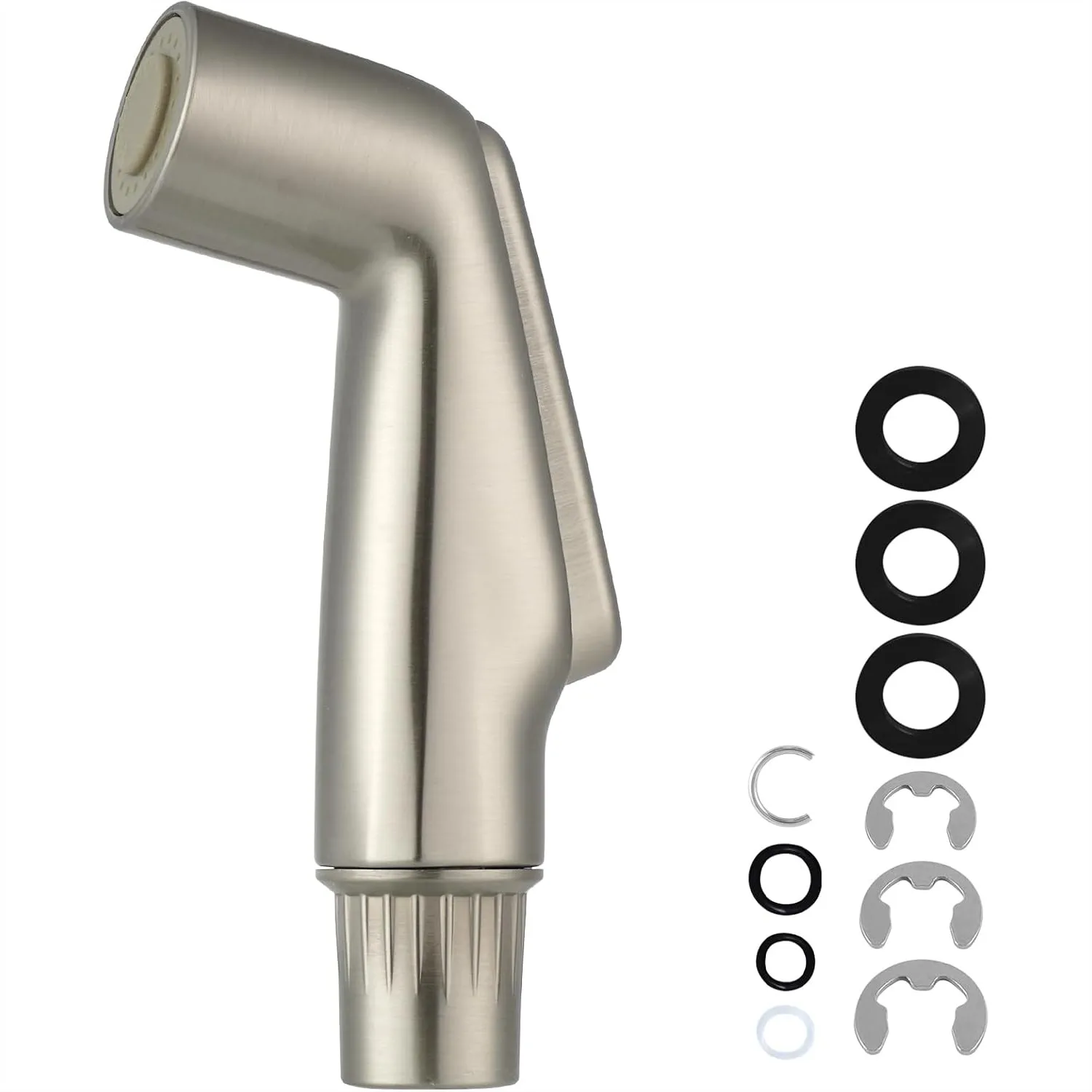 Universal Kitchen Sink Side Sprayer Head Replacement, Brushed Nickel Faucet Sprayer with One-Button Control, Compatible with
Universal Kitchen Sink Side Sprayer Head Replacement, Brushed Nickel Faucet Sprayer with One-Button Control, Compatible with