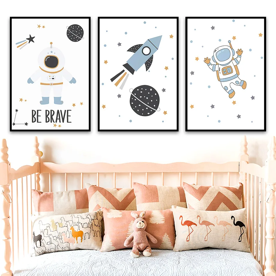 Space Astronaut Rocket Sun Stars Planet Nursery Wall Art Canvas Painting Nordic Posters Prints Wall Pictures Child Room Decor
Space Astronaut Rocket Sun Stars Planet Nursery Wall Art Canvas Painting Nordic Posters Prints Wall Pictures Child Room Decor